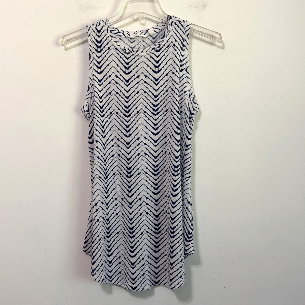 Athleta Knit Tank Top S Herringbone Active Gym Workout Casual Travel Yoga Summer